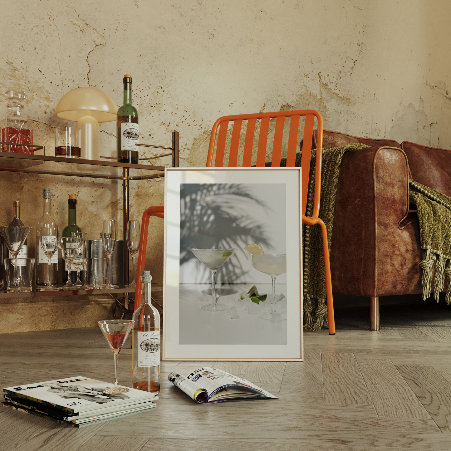 Cocktails On Ice Print - Gina Ellen Wall Art