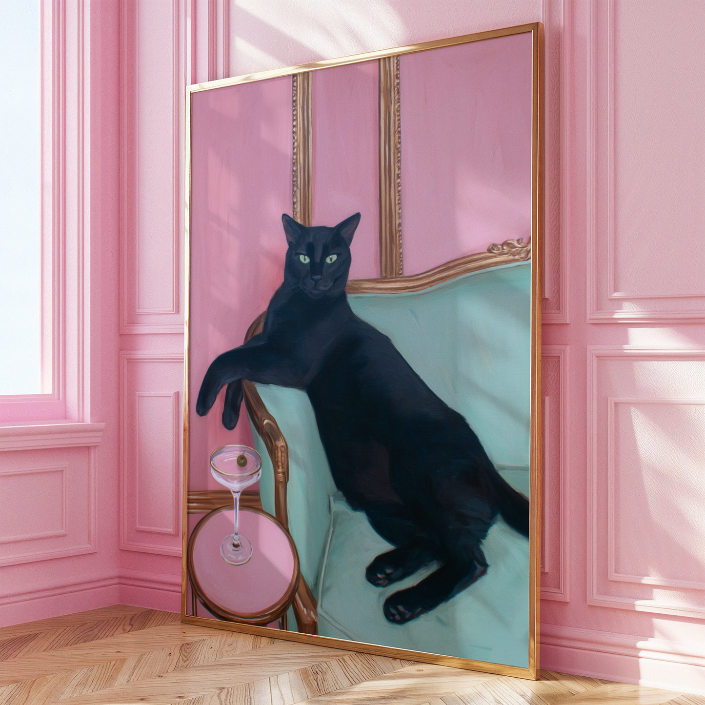 Relaxing Cocktail Cat Print - Gina Ellen Wall Art