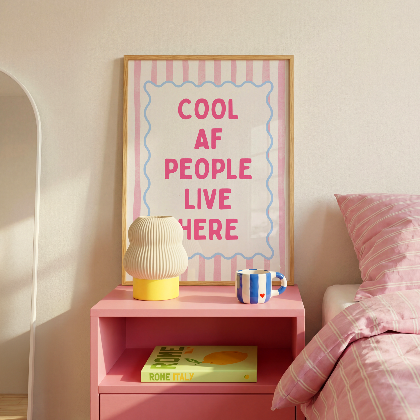 Cool AF People Live Here Print