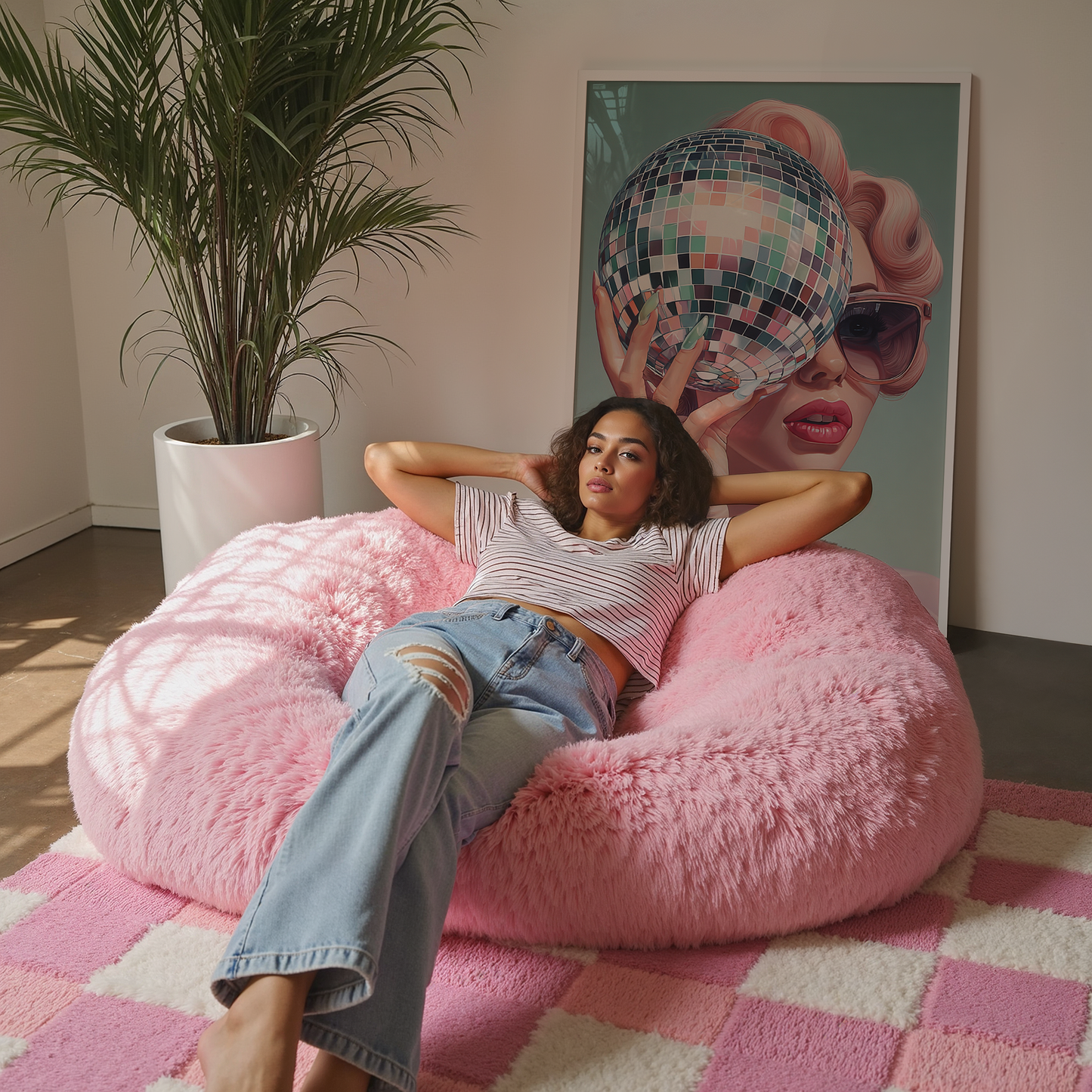 Disco Ball Girl Print - Gina Ellen Wall Art