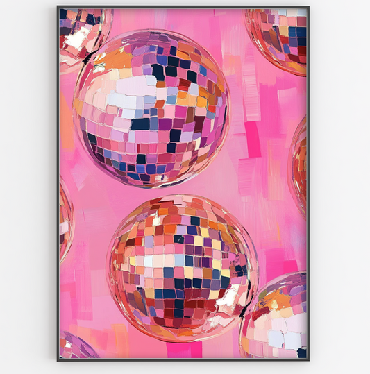 Pink Acrylic Disco Balls Print - Gina Ellen Wall Art