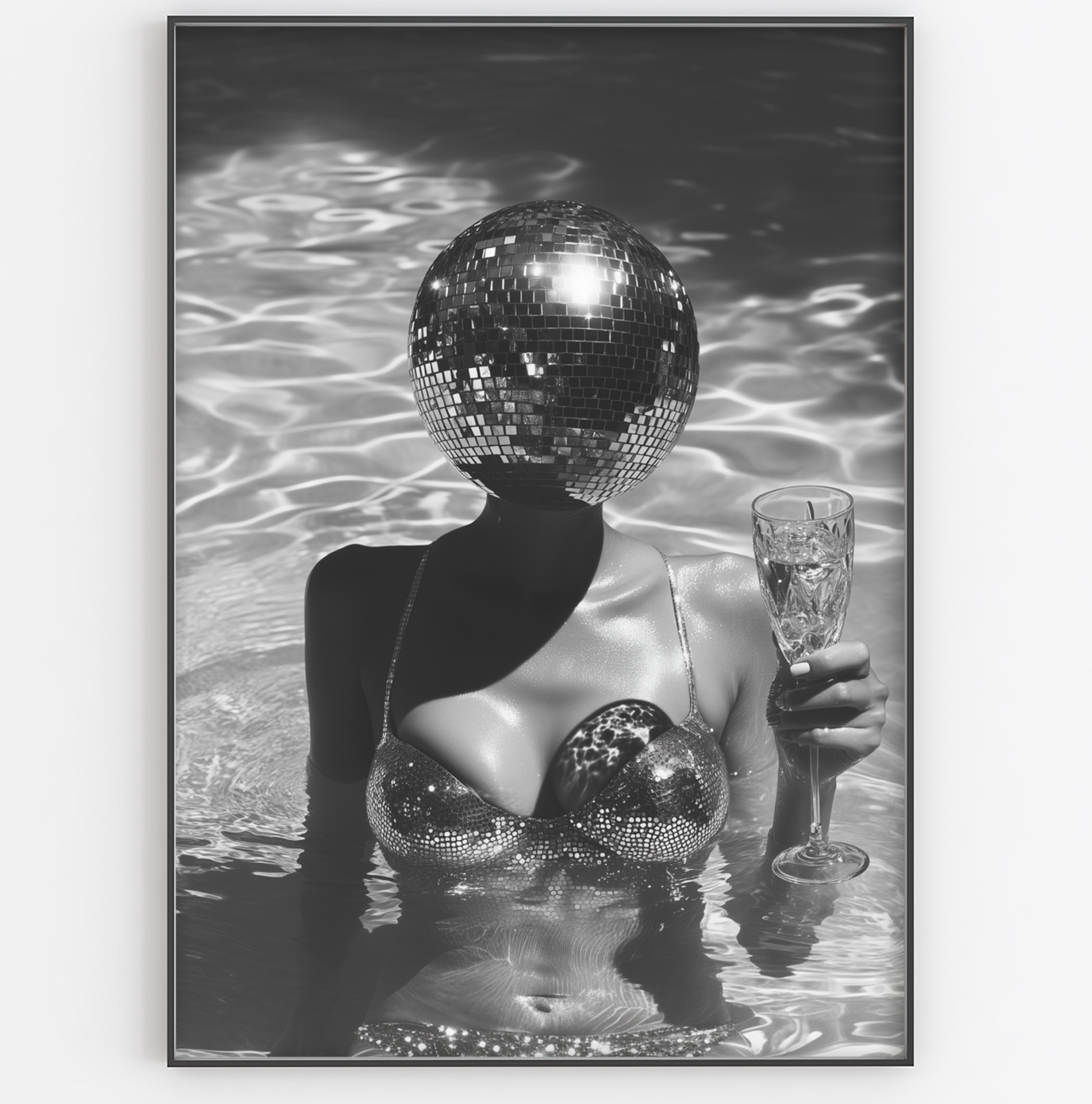 Disco Ball Head Print - Gina Ellen Wall Art