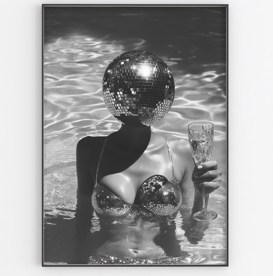 Disco Ball Head Print - Gina Ellen Wall Art
