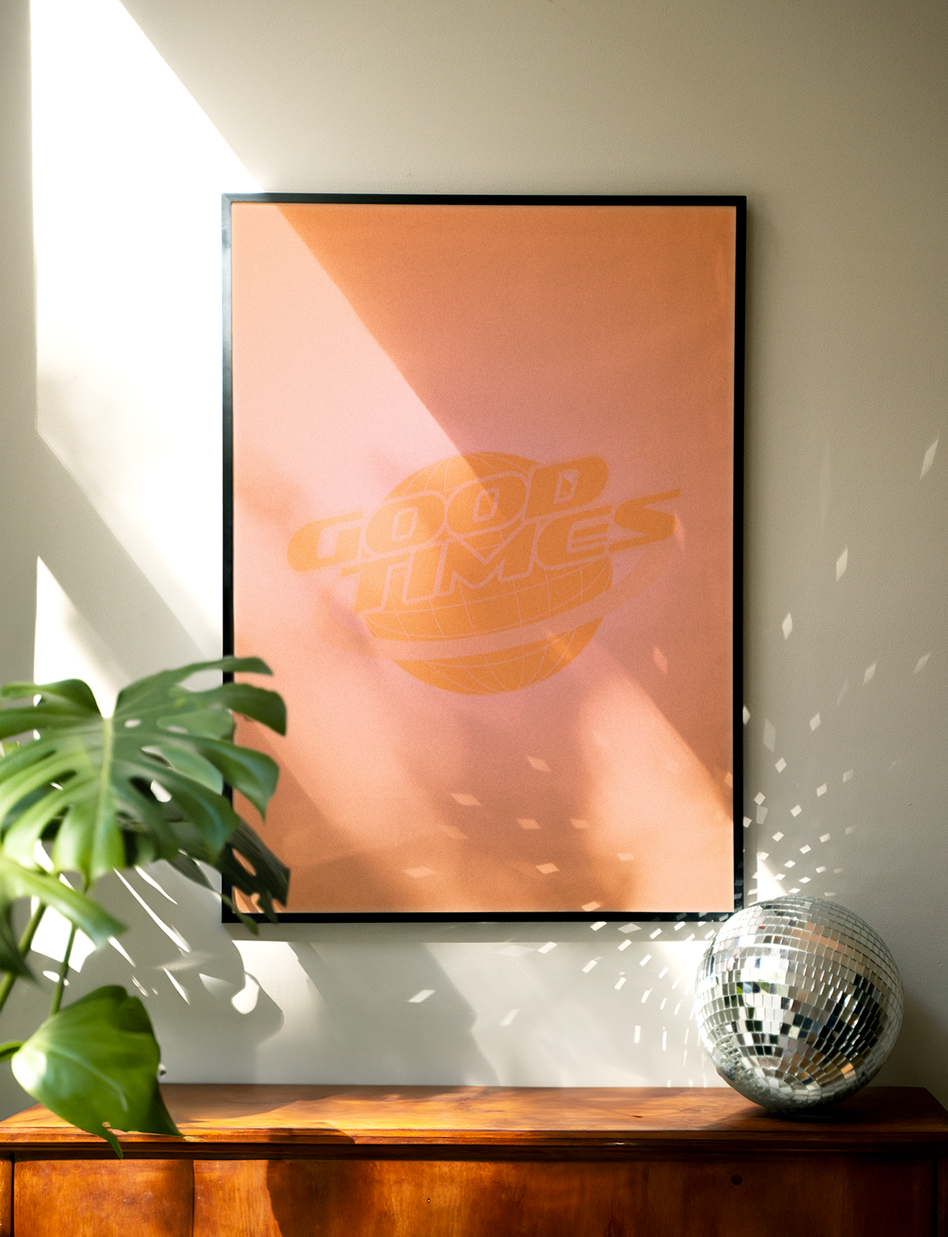 Pink and Orange Y2K Good Times Print - Gina Ellen Wall Art