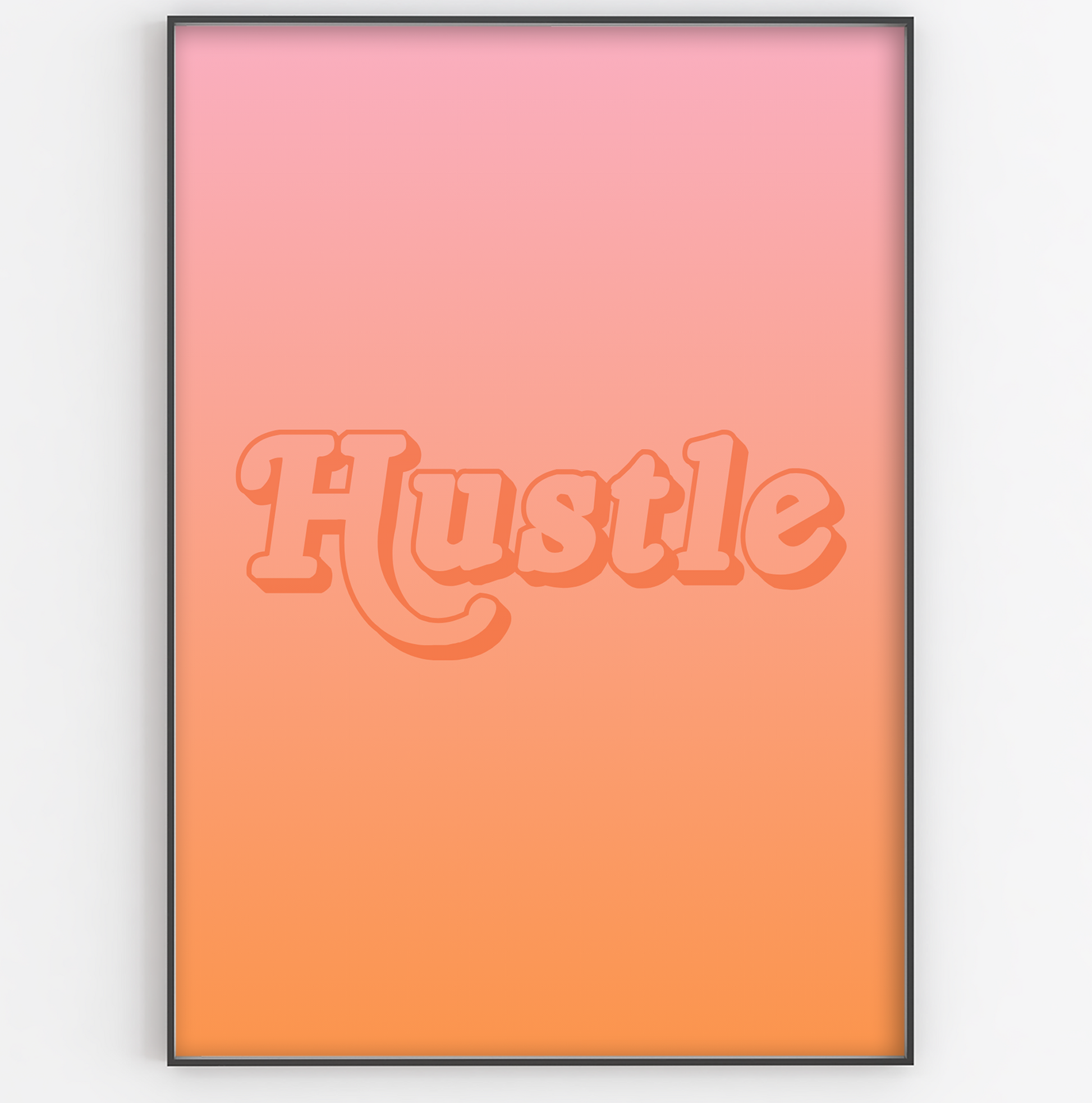 Pink and Orange Hustle Print - Gina Ellen Wall Art