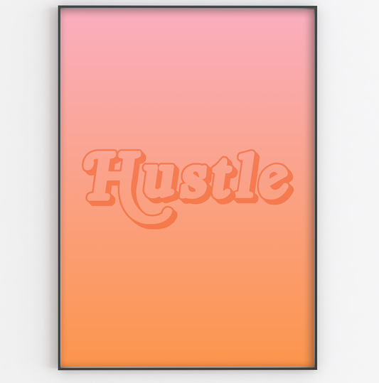 Pink and Orange Hustle Print - Gina Ellen Wall Art