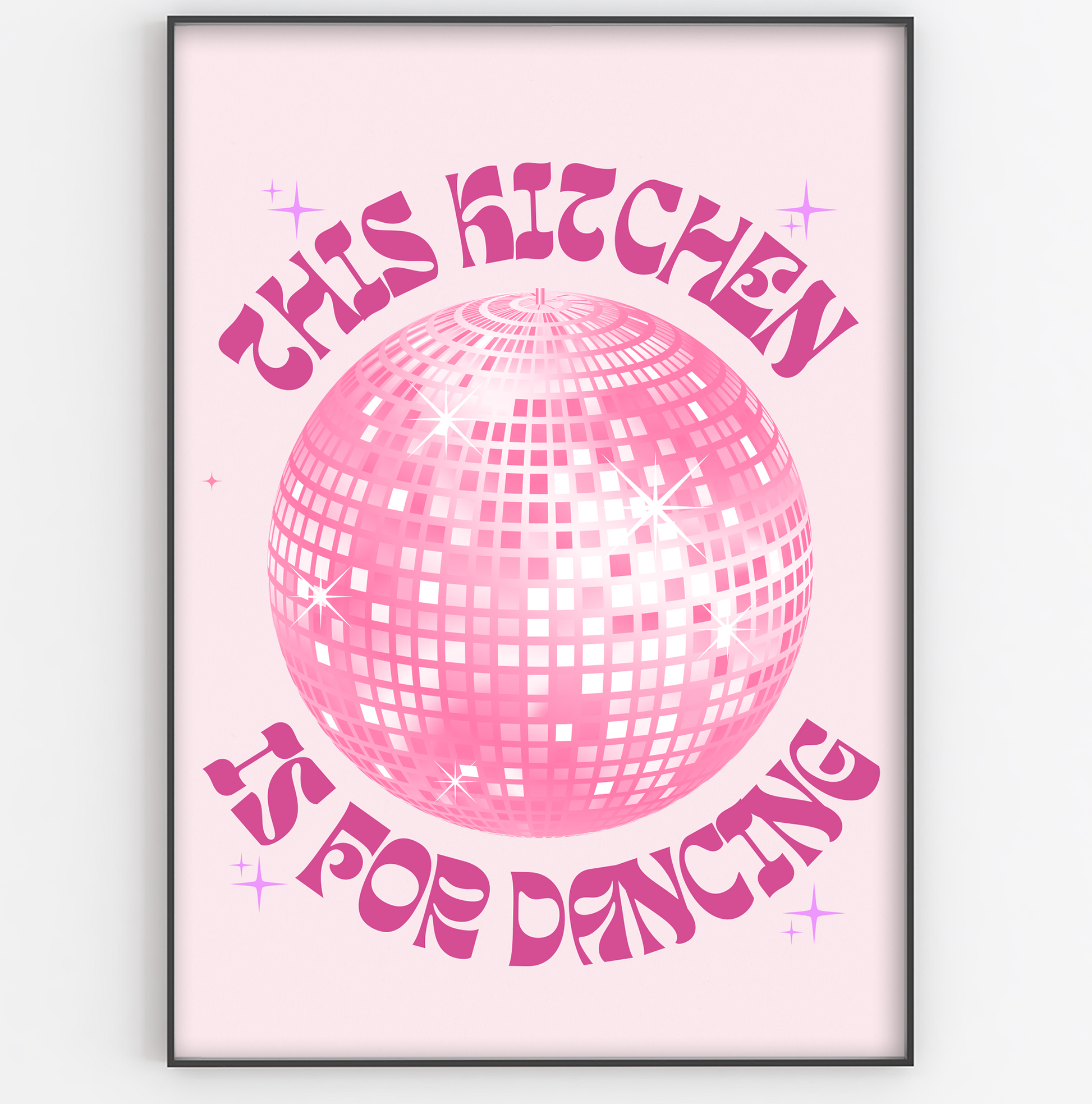 This Kitchen Is For Dancing Disco Ball Print - Gina Ellen Wall Art