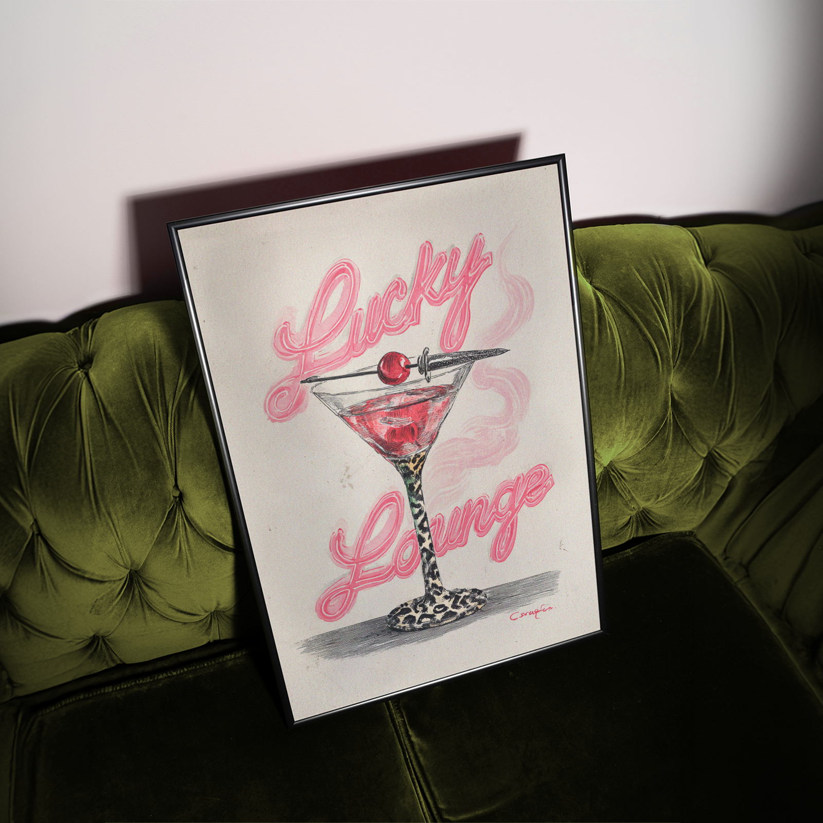 Lucky Lounge Cocktail Print - Gina Ellen Wall Art