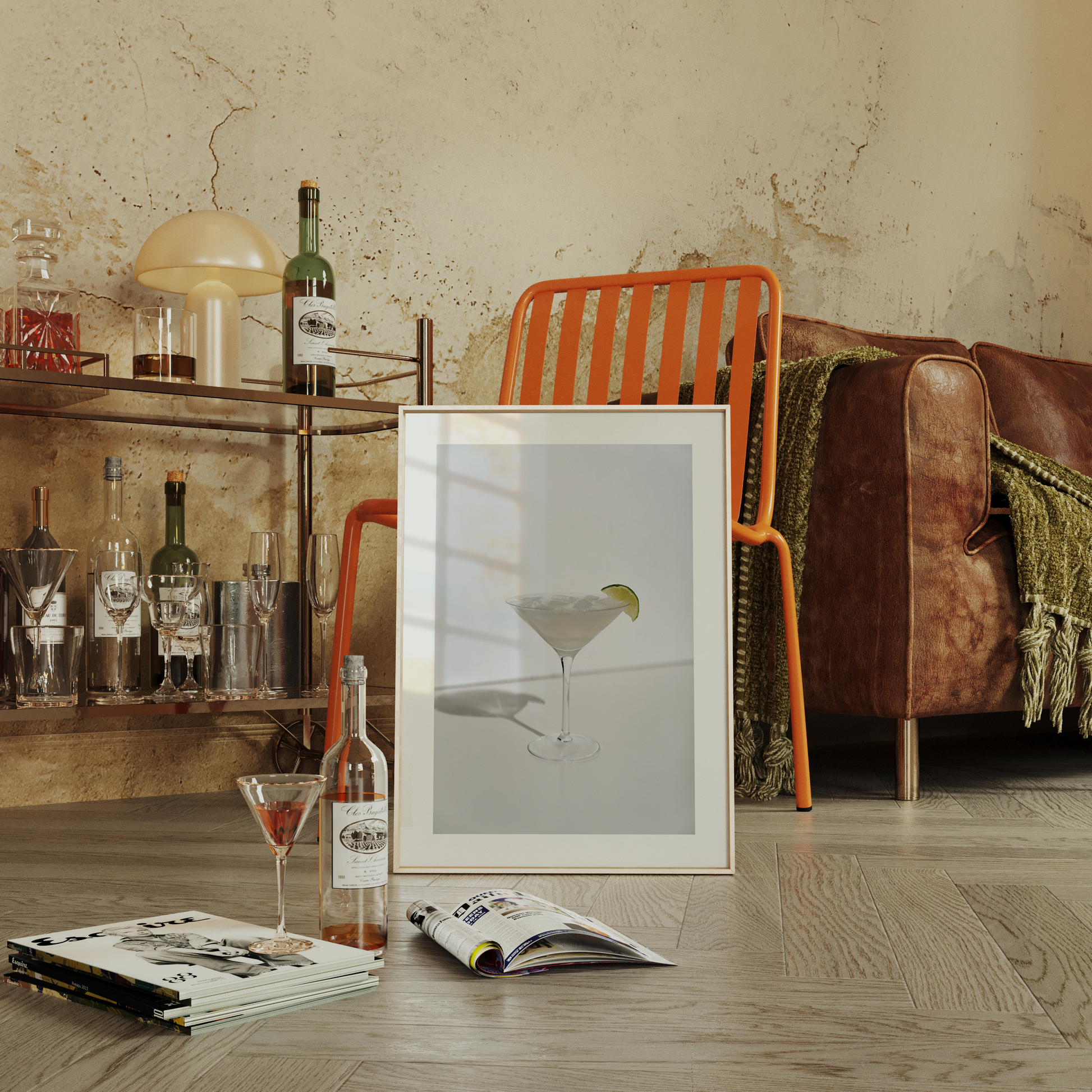 Martini On Ice Print - Gina Ellen Wall Art