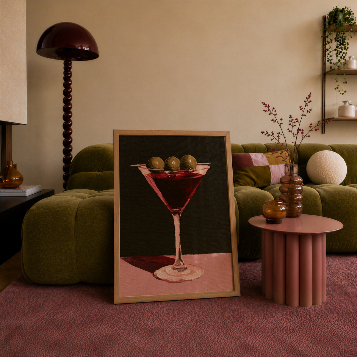 Dirty Cherry Martini Art Print - Gina Ellen Wall Art
