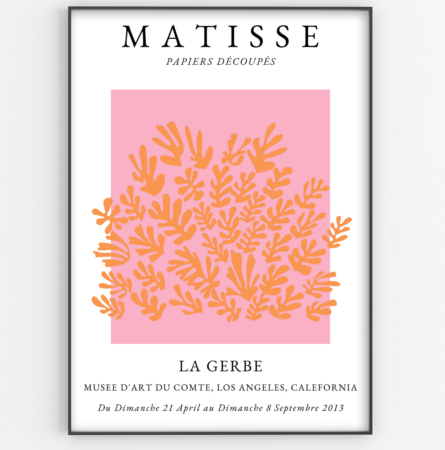 Pink and Orange Matisse Le Gerb Print - Gina Ellen Wall Art