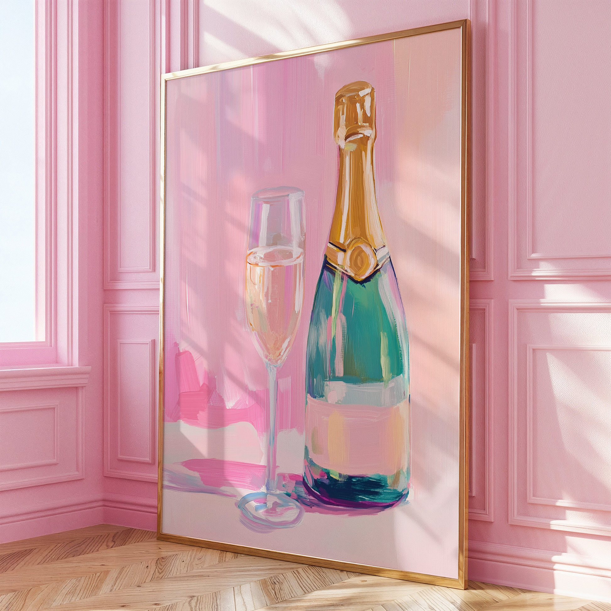 Pastel Pink Champagn Acrylic Print - Gina Ellen Wall Art