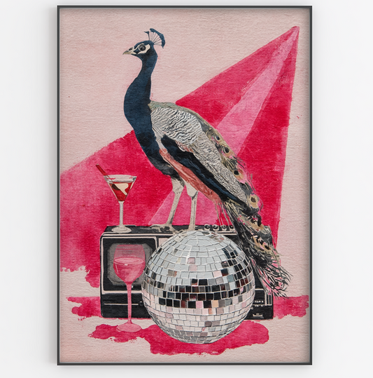 Peacock Disco Print - Gina Ellen Wall Art