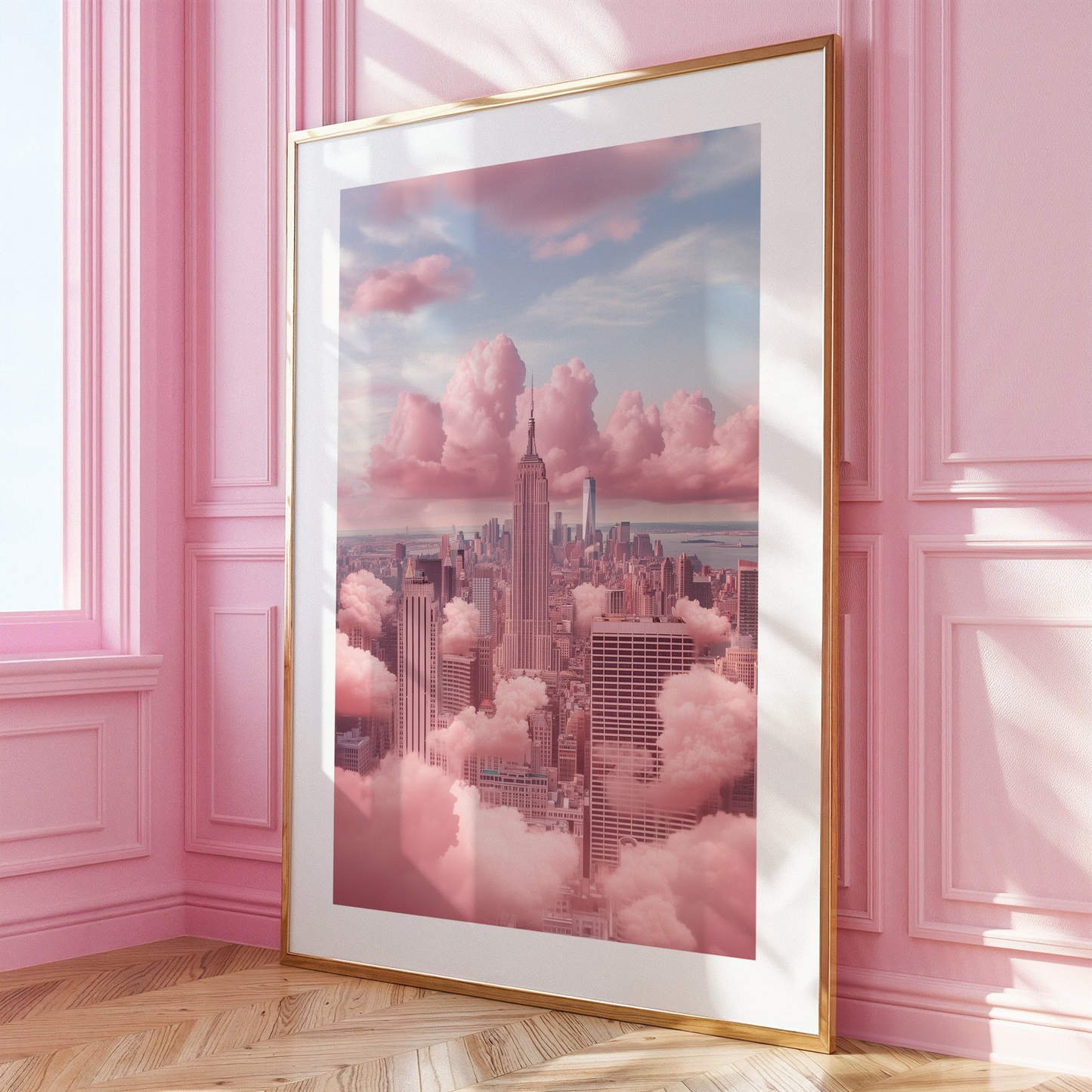 NYC Skyline in Pink Print - Gina Ellen Wall Art
