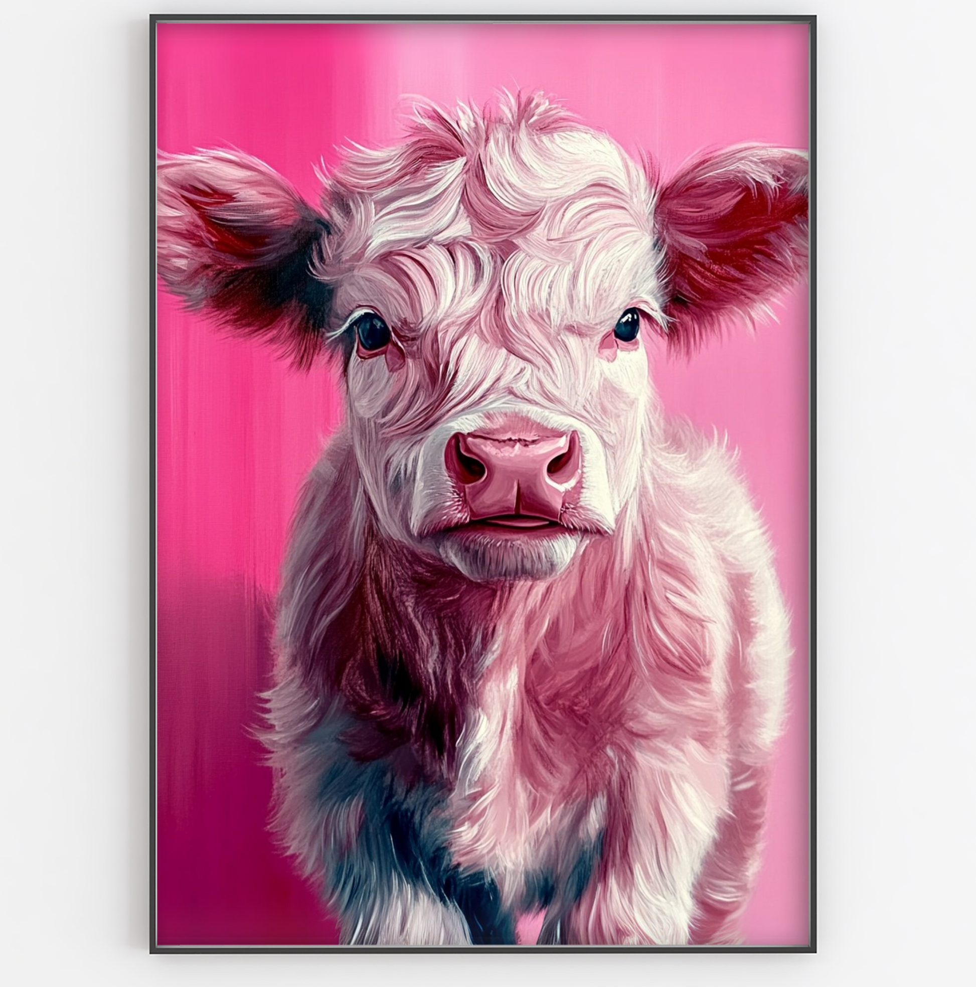 Pink Highland Cow Print - Gina Ellen Wall Art