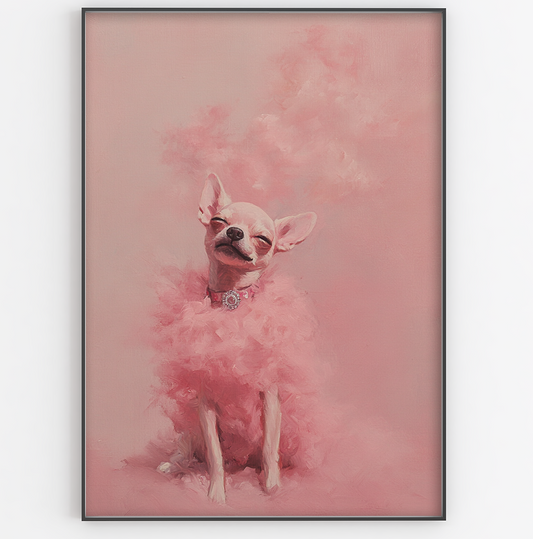 Pink Chihuahua Print - Gina Ellen Wall Art