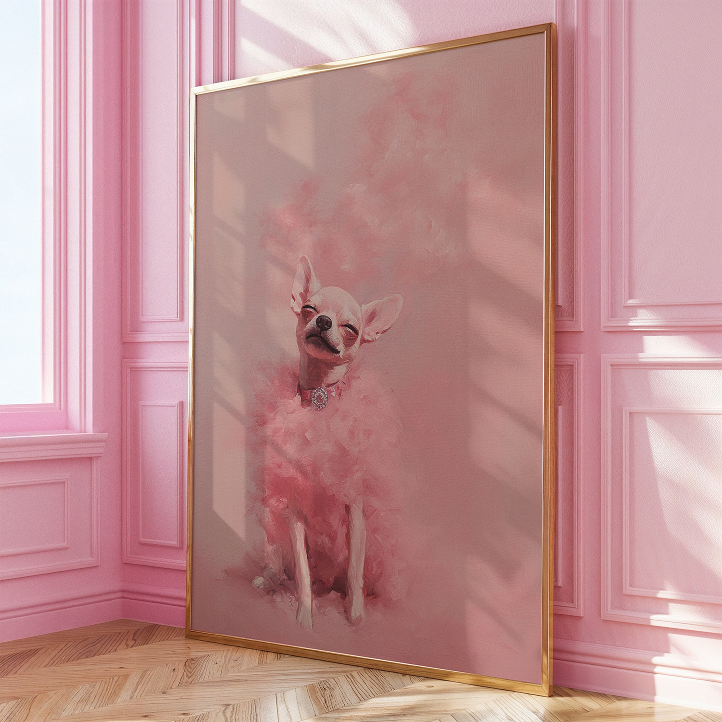 Pink Chihuahua Print - Gina Ellen Wall Art