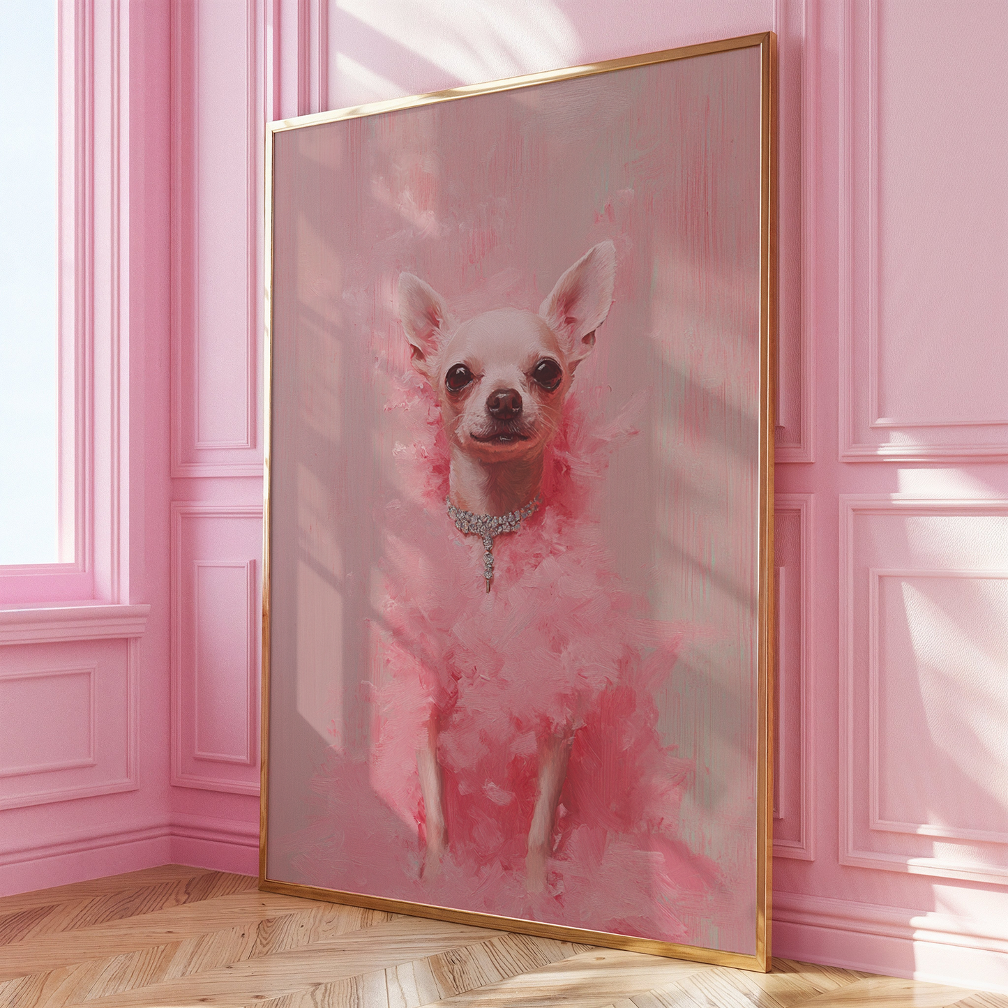 Pink Chihuahua Print - Gina Ellen Wall Art