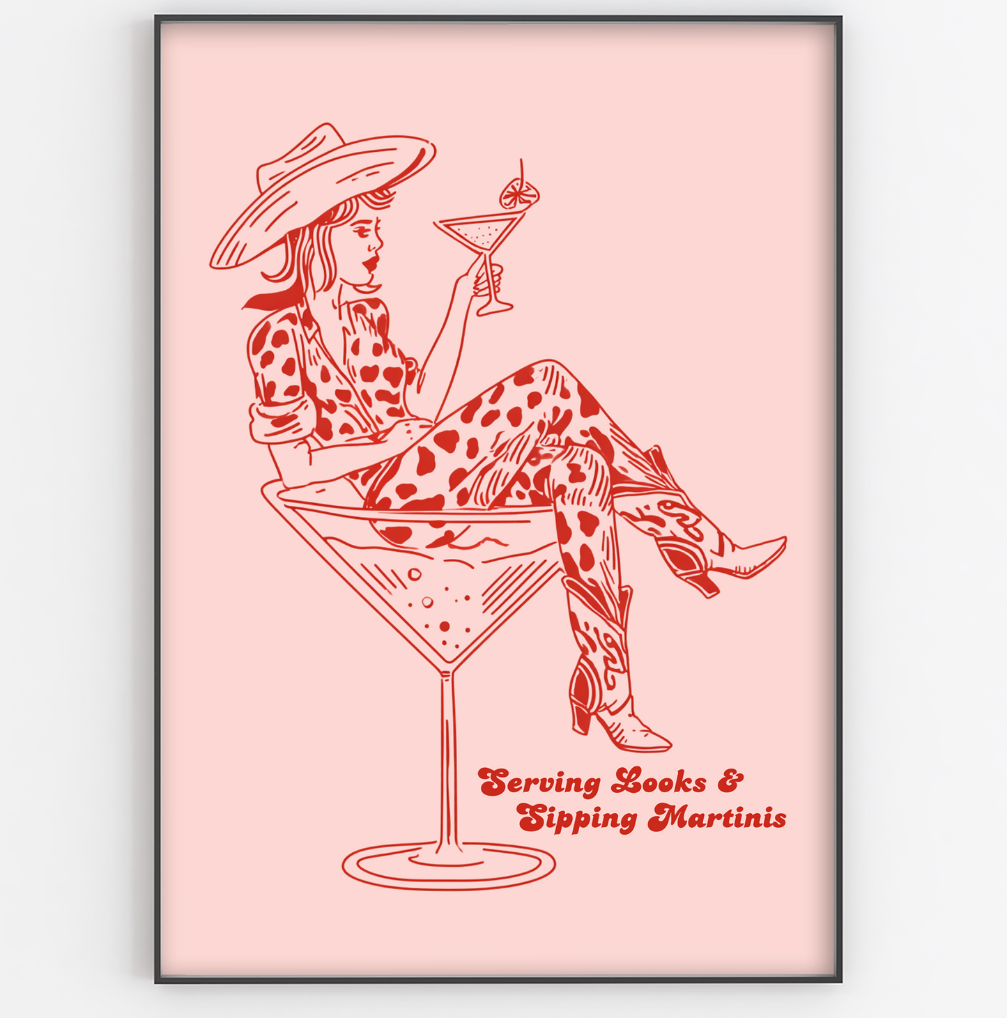 Serving Looks & Sipping Martinis Print - Gina Ellen Wall Art