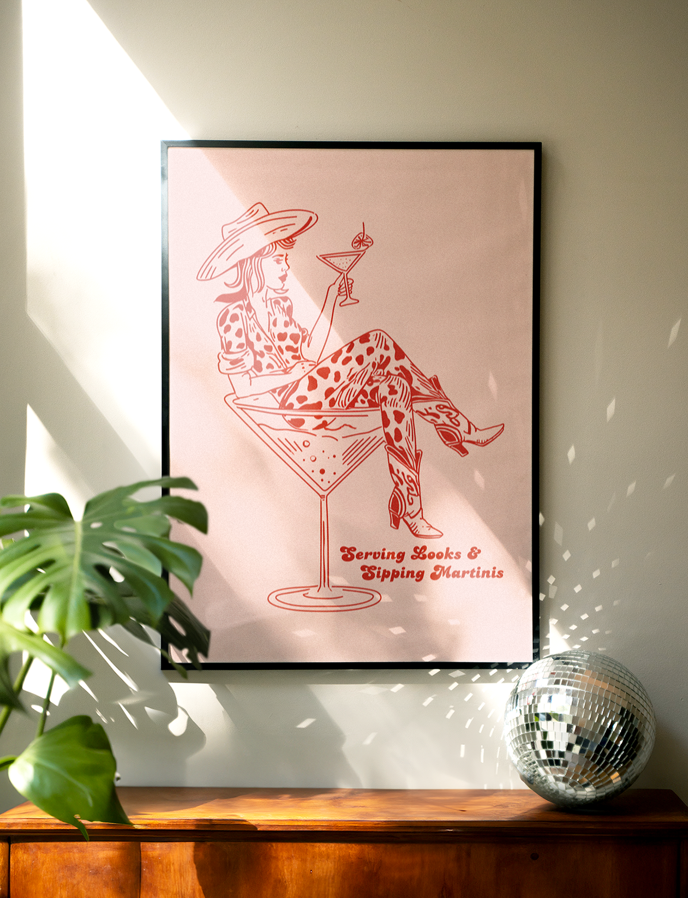 Serving Looks & Sipping Martinis Print - Gina Ellen Wall Art