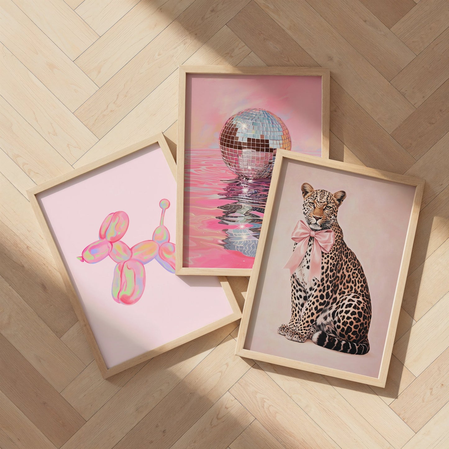 Pastel Pink Prints Trio