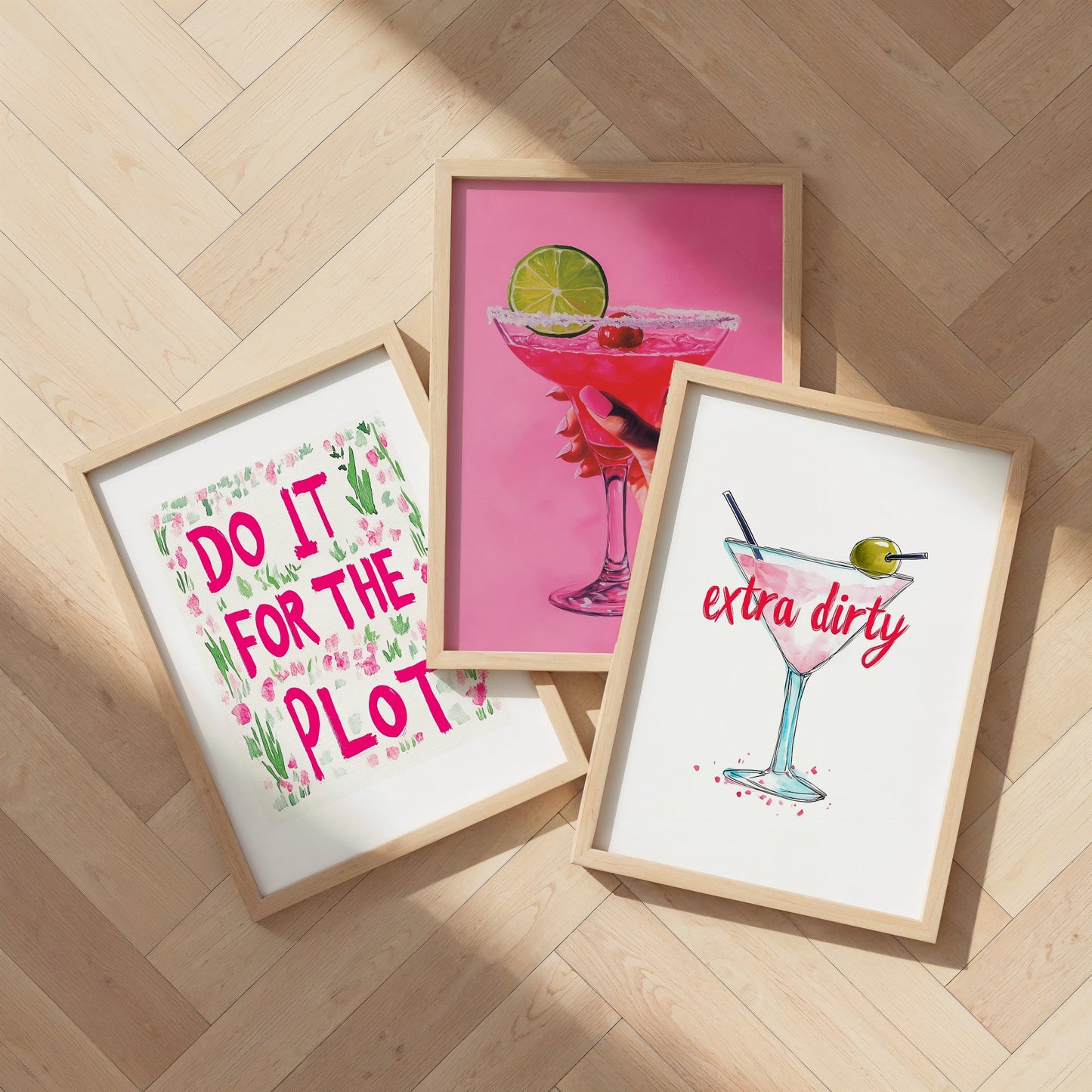 Cocktail Prints Trio