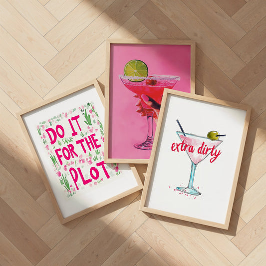 Cocktail Prints Trio