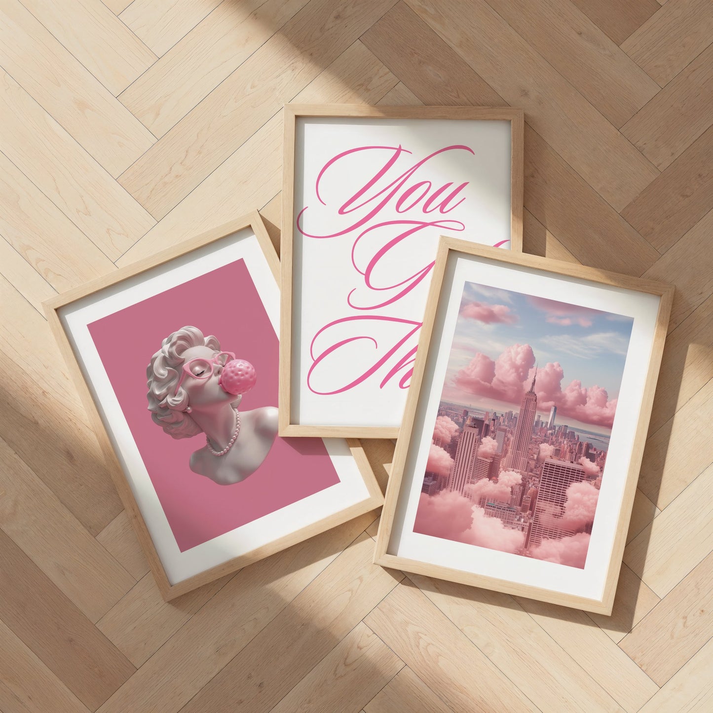 Girly Bedroom Prints Trio