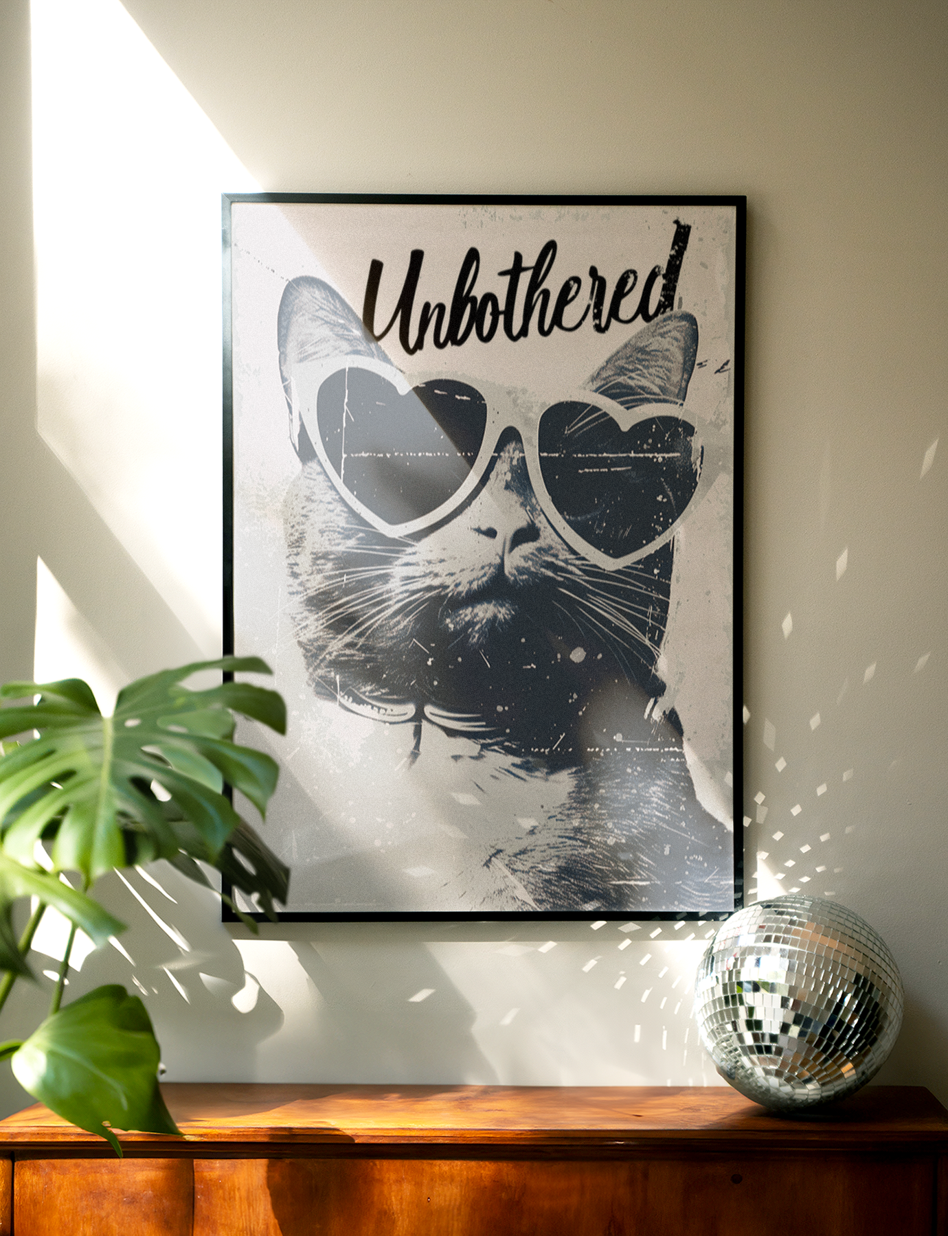Unbothered Cat Quote Print - Gina Ellen Wall Art