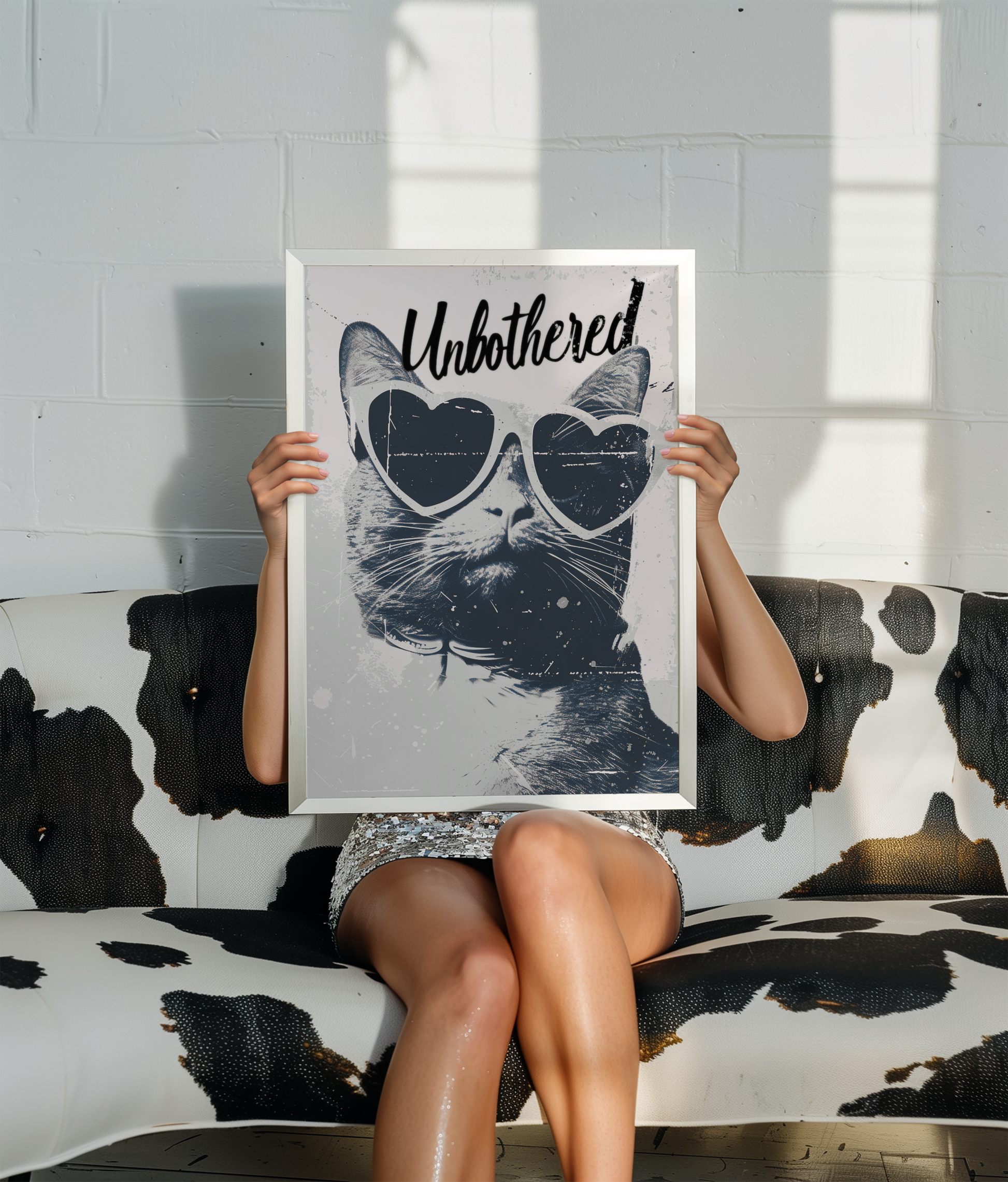 Unbothered Cat Quote Print - Gina Ellen Wall Art