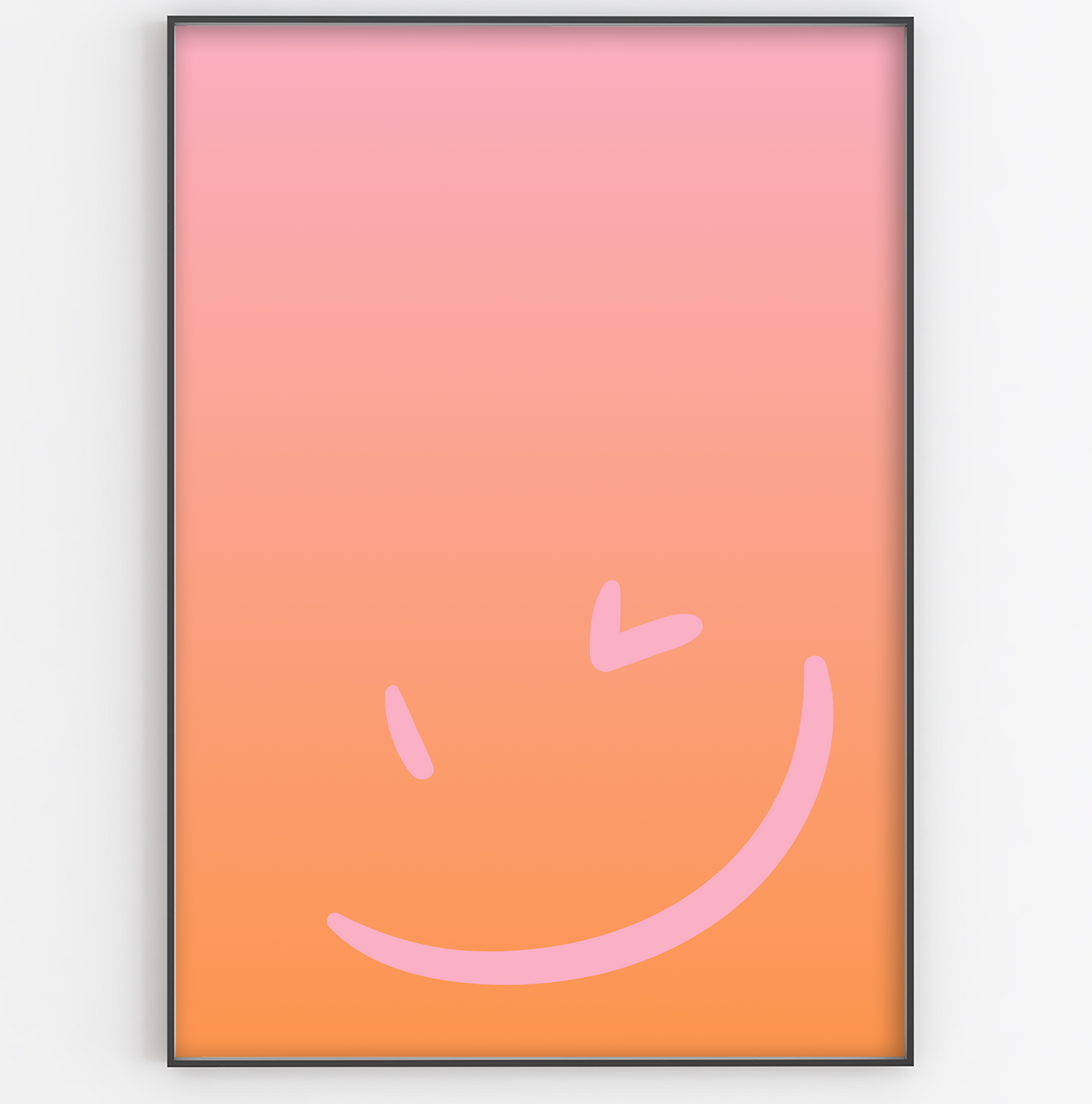 Gradient Wink Face Print - Gina Ellen Wall Art