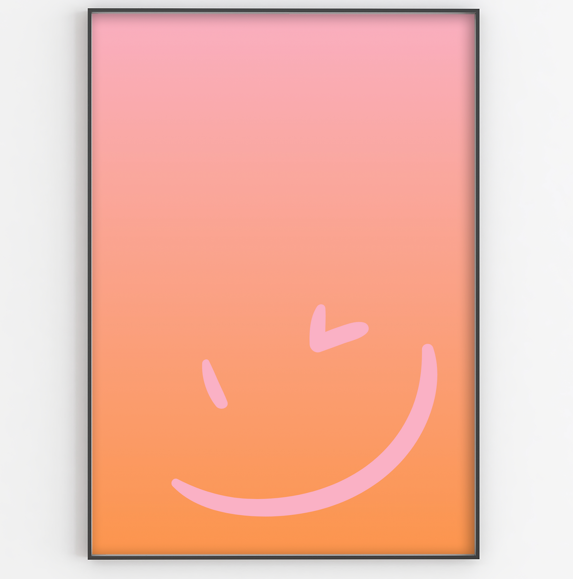 Gradient Wink Face Print - Gina Ellen Wall Art