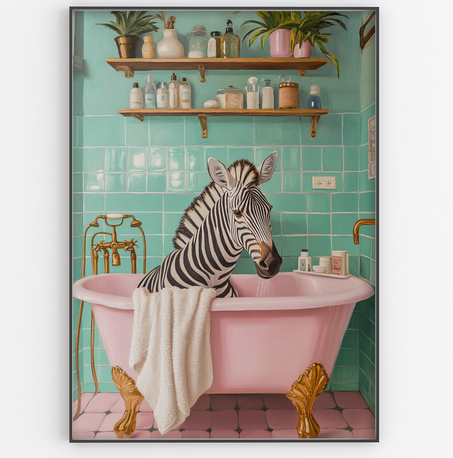 Zebra Bathtub Print - Gina Ellen Wall Art