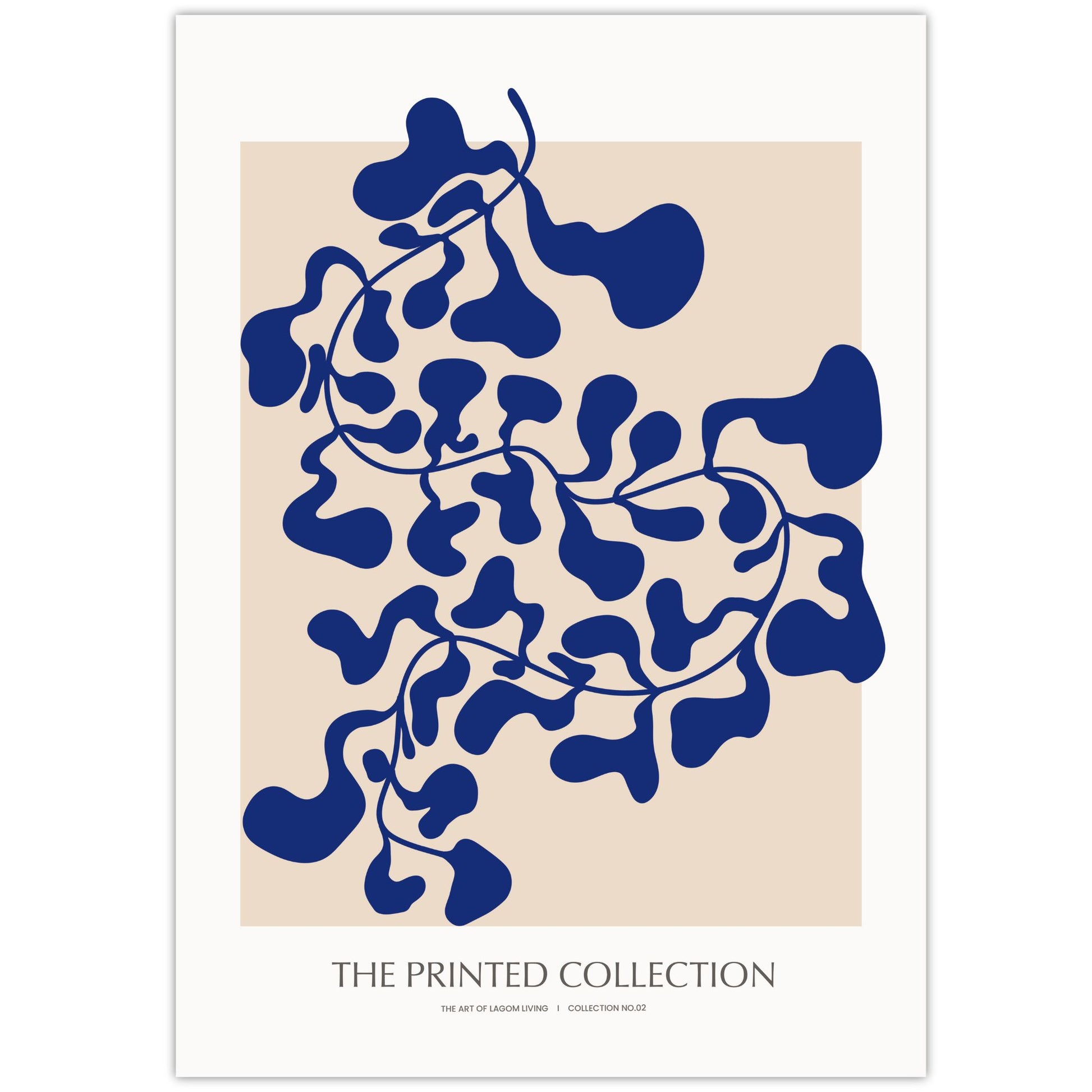 Matisse Inspired Royal Blue Art Print - Gina Ellen Wall Art