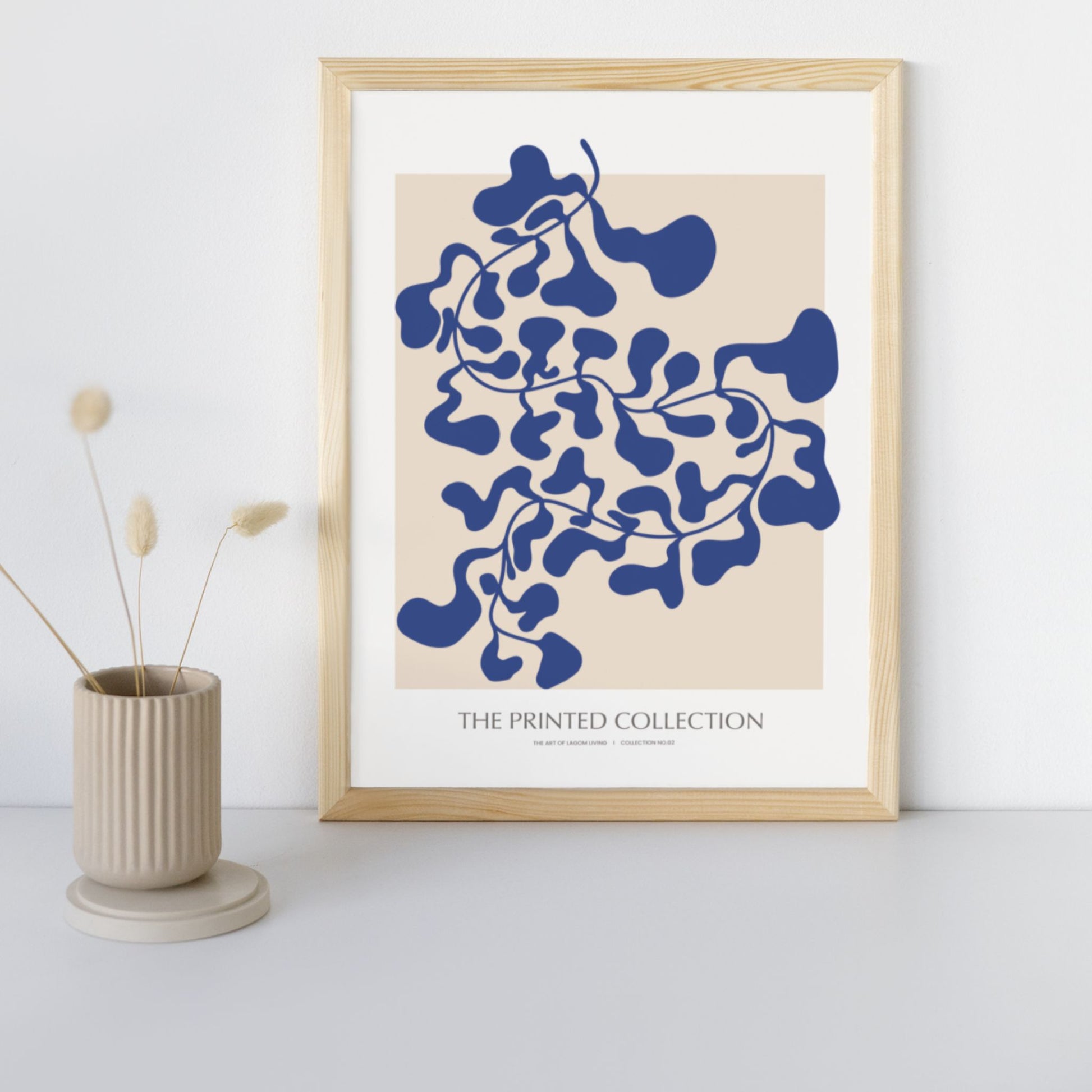 Matisse Inspired Royal Blue Art Print - Gina Ellen Wall Art