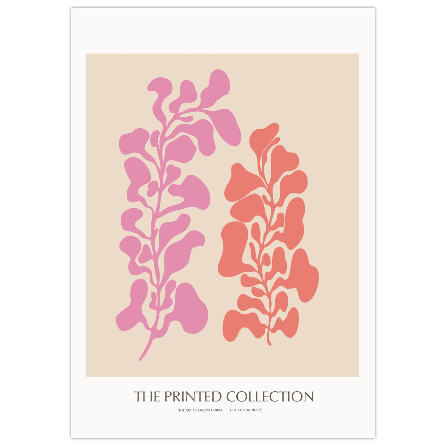Matisse Inspired Coral and Pink Orange Art Print - Gina Ellen Wall Art