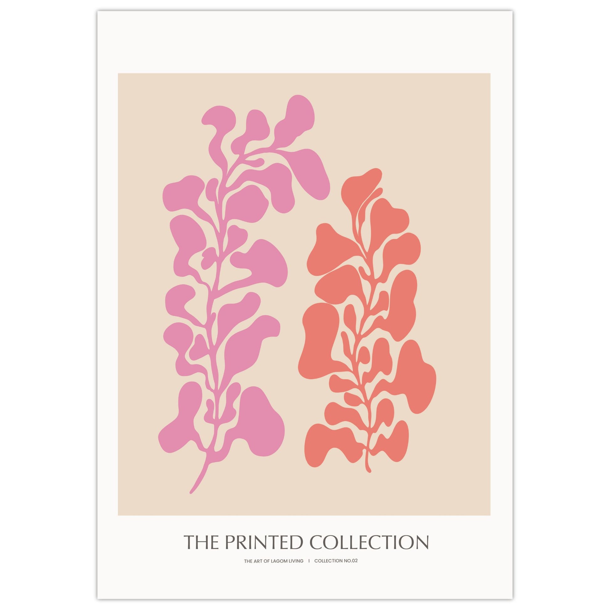 Matisse Inspired Coral and Pink Orange Art Print - Gina Ellen Wall Art