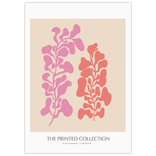 Matisse Inspired Coral and Pink Orange Art Print - Gina Ellen Wall Art