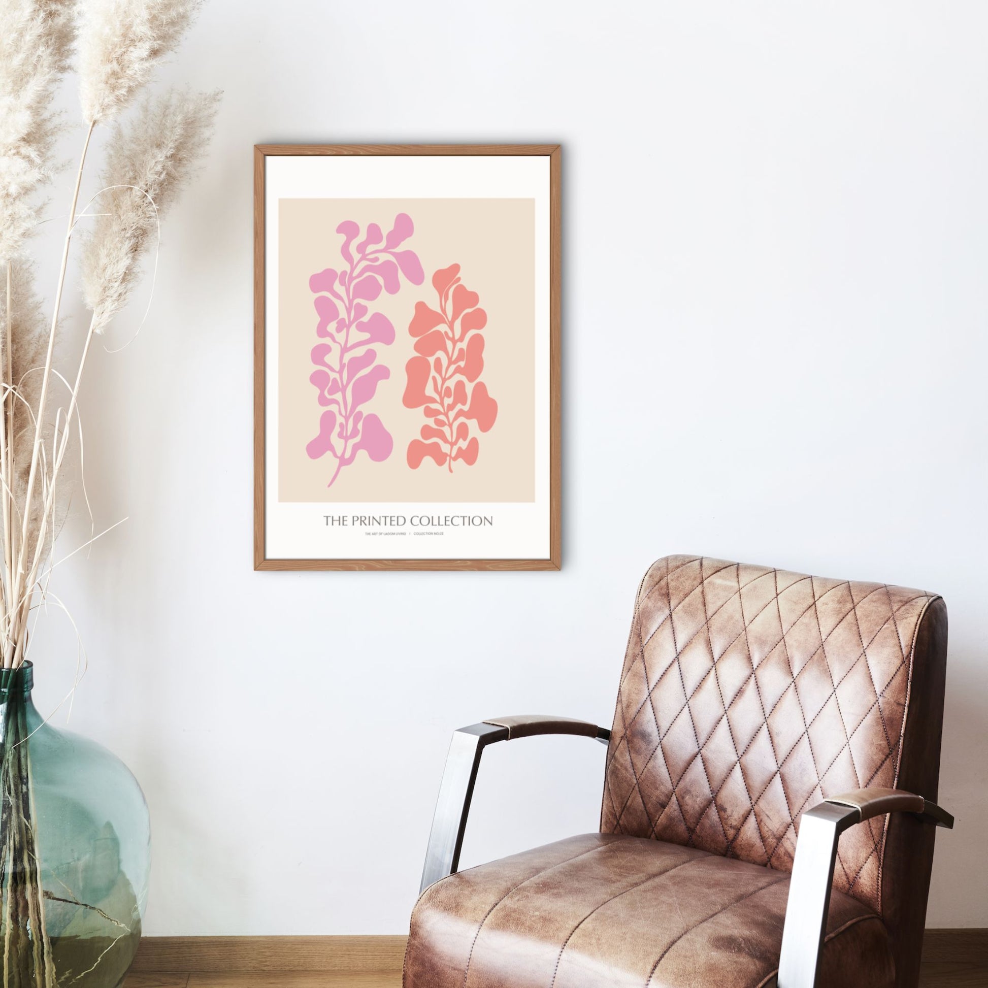 Matisse Inspired Coral and Pink Orange Art Print - Gina Ellen Wall Art