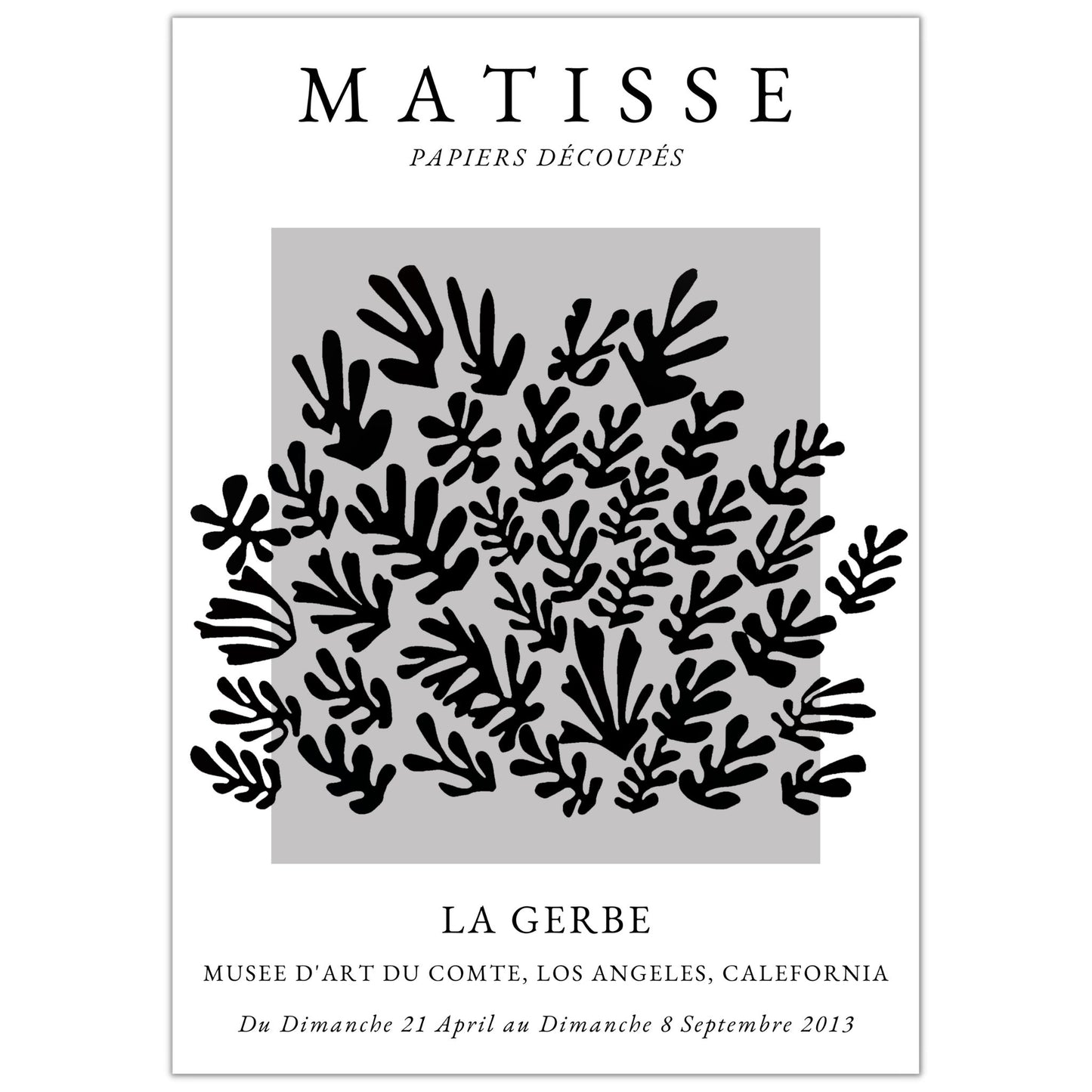 Matisse La Gerbe Abstract Exhibition Grey Print - Gina Ellen Wall Art